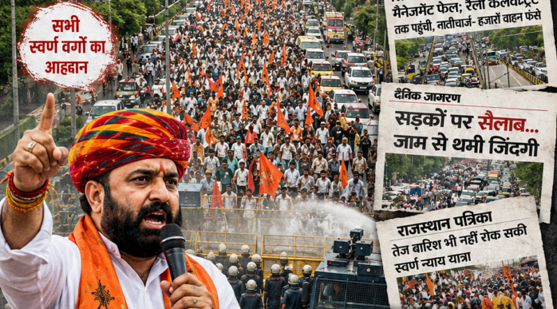 UGC Protest Jaipur: महिपाल सिंह मकराना के नेतृत्व में जयपुर में स्वर्ण न्याय यात्रा और विशाल जनसमर्थन